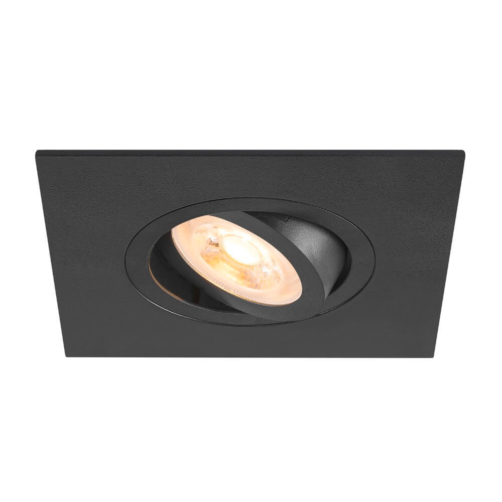 SLV InbouwspotNew Tria 75 XL vierkant - zwart - GU10 - 1007628