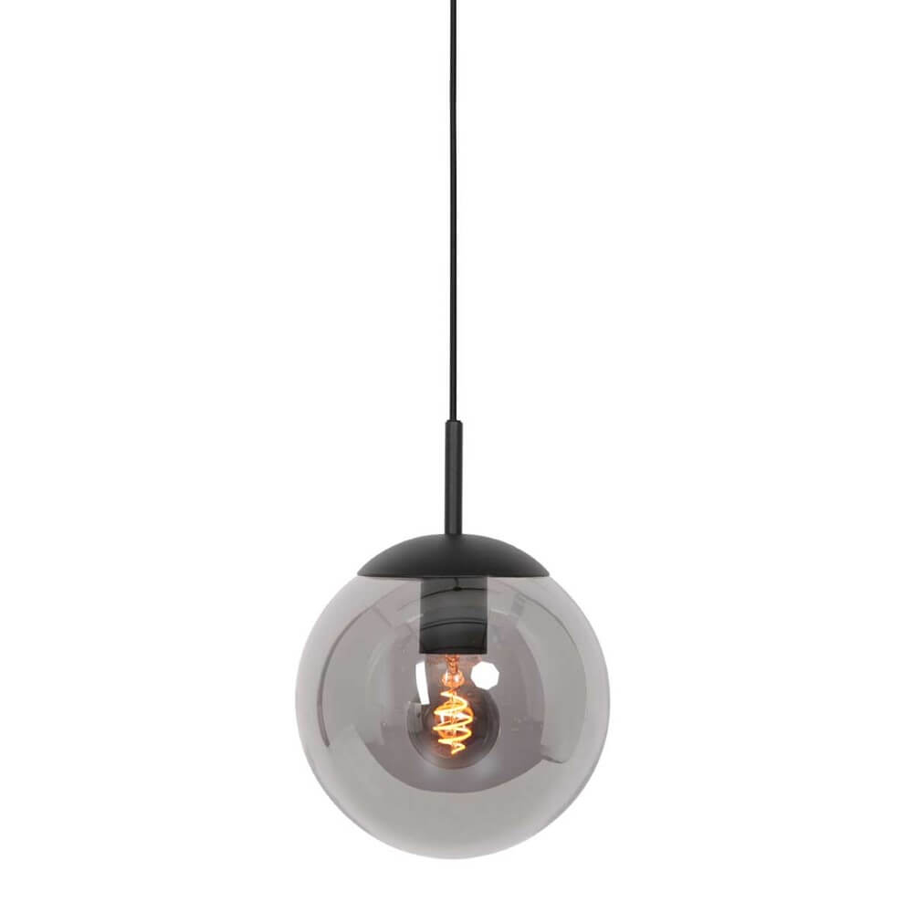 Steinhauer Zwarte glazen hanglampBolique Ø 20cm - 3496ZW