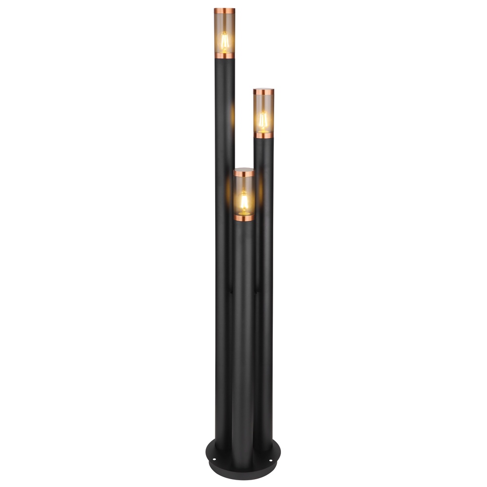 Globo 3-lichts tuinlamp Boston zwart - 3159-3BC