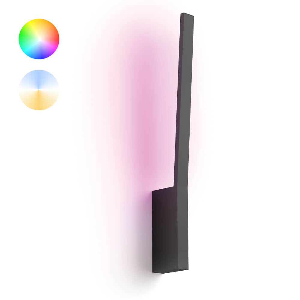 Philips Wandlamp BacklightHue Liane - White and Color zwart - 929003053101