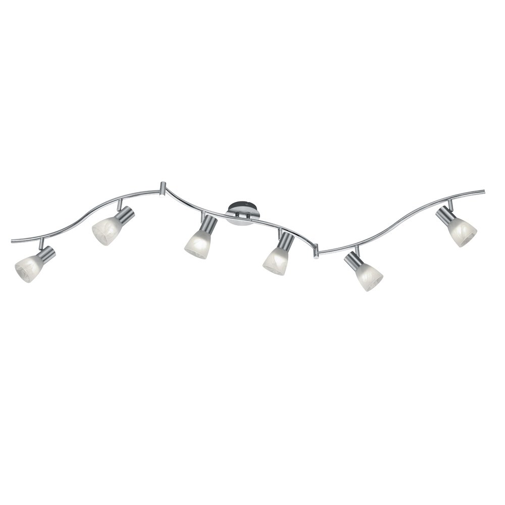 Trio Moderne plafondspotLevisto 6-lichts nikkel mat - 871010607