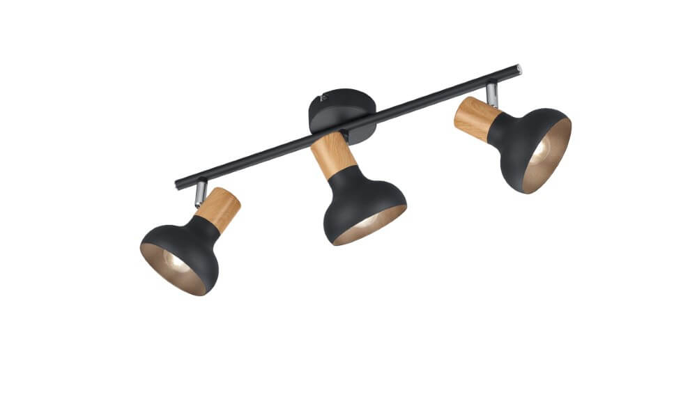 Trio PlafondlampLatika 3-lichts zwart - R81523032