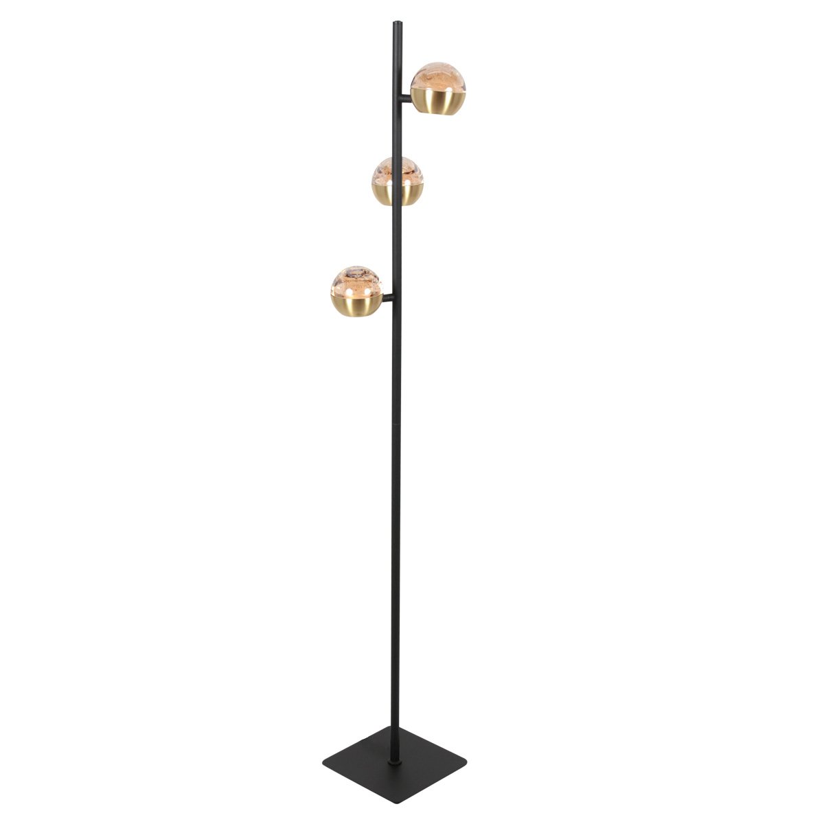Steinhauer Led vloerlampBelluno 3-lichts messing - glas - 4590ME