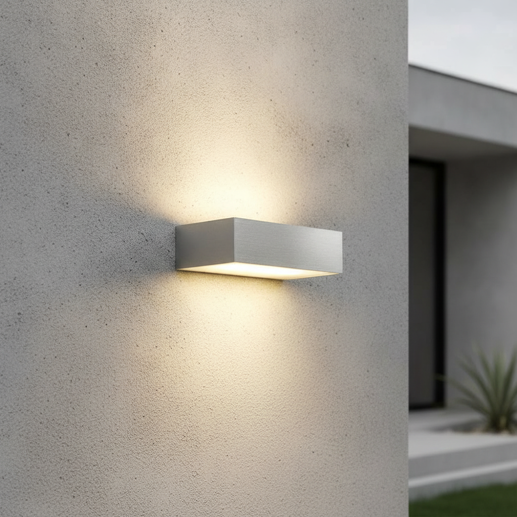 Artdelight Buitenlamp up downEindh 18cm-aluminium - WL EINDH150 ALU LED