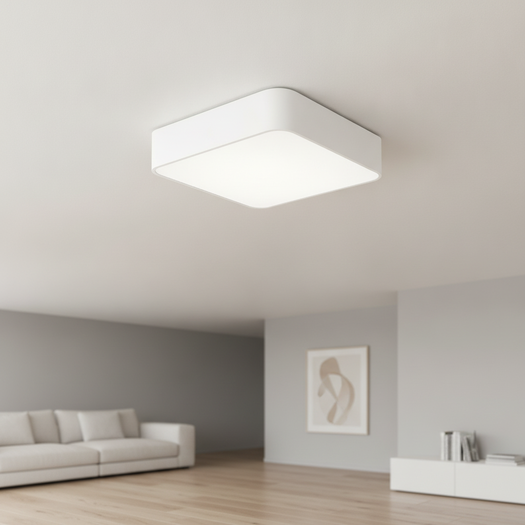 Lyora Vierkante plafondlamp Ragu wit 46cm - 110517