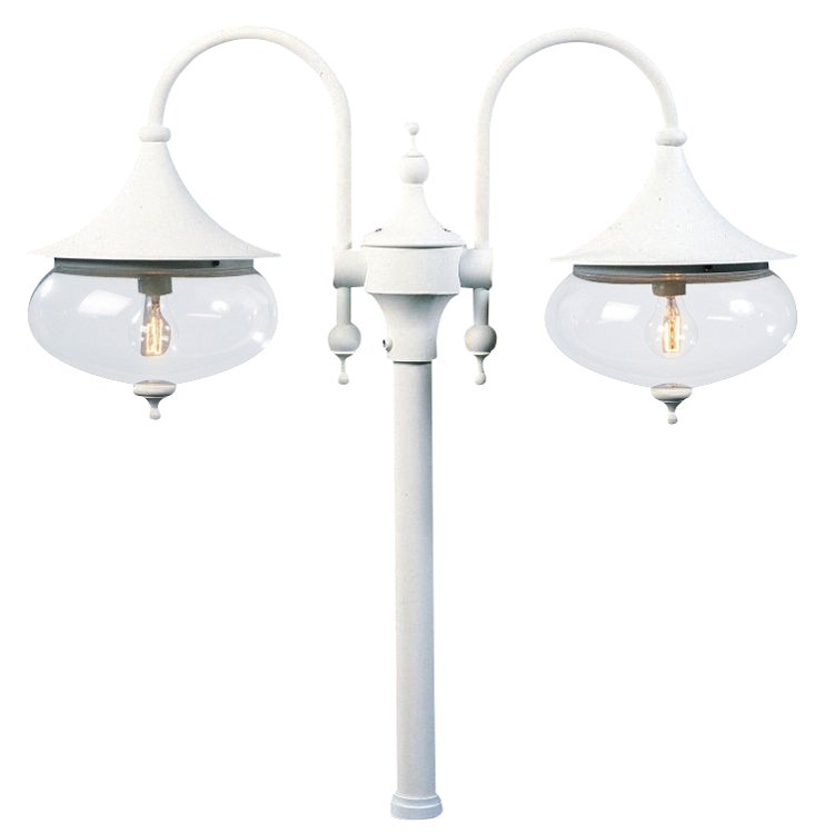 KonstSmide Klassieke lantaarnkap Libra 2-lichts wit - 620-250