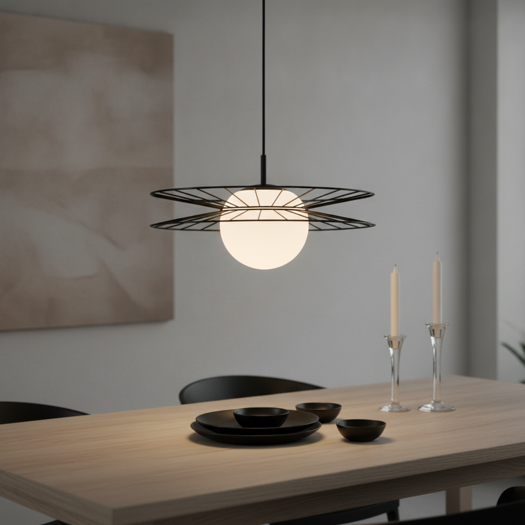 Lyora Zwarte hanglampEllery Ø 45cm - 9043302