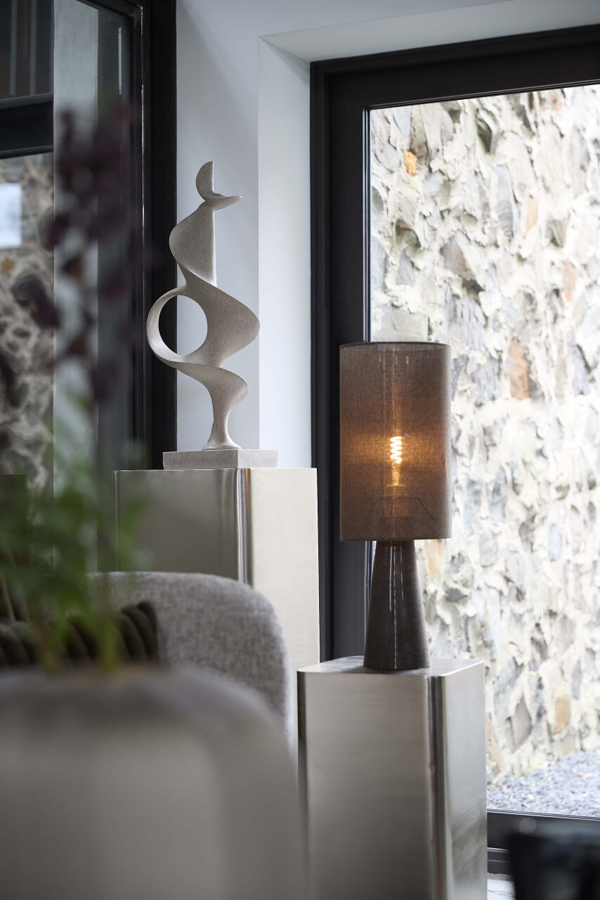 Light & Living Bruine tafellamp Micky Ø 20cm - 1886061