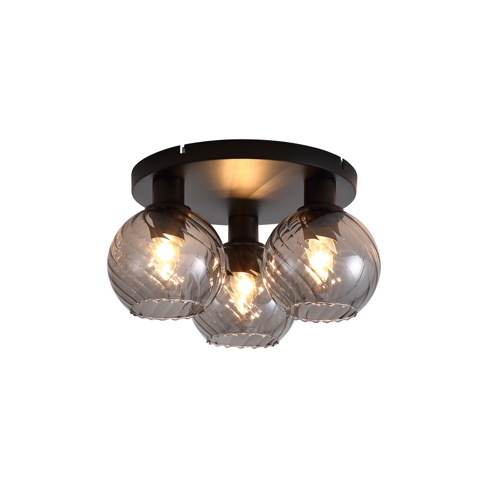 Searchlight PlafondlampRadiance 3-lichts zwart - 44521SM