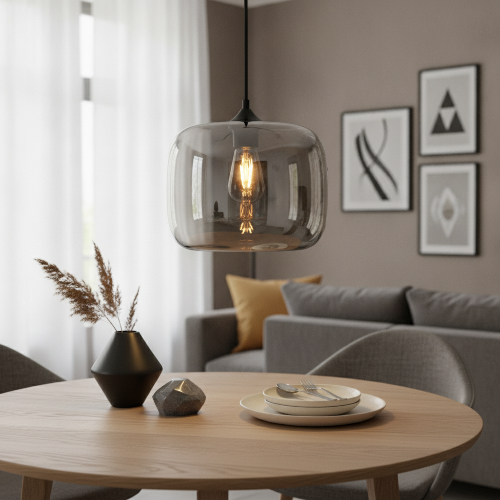 Artdelight Rook glazen hanglamp Preston-28 - HL PRESTON-28