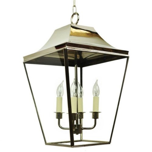 Limehouse Landelijke hanglamp Knightbridge 4-lichts 63cm - gepolijst nikkel (N) - 592A