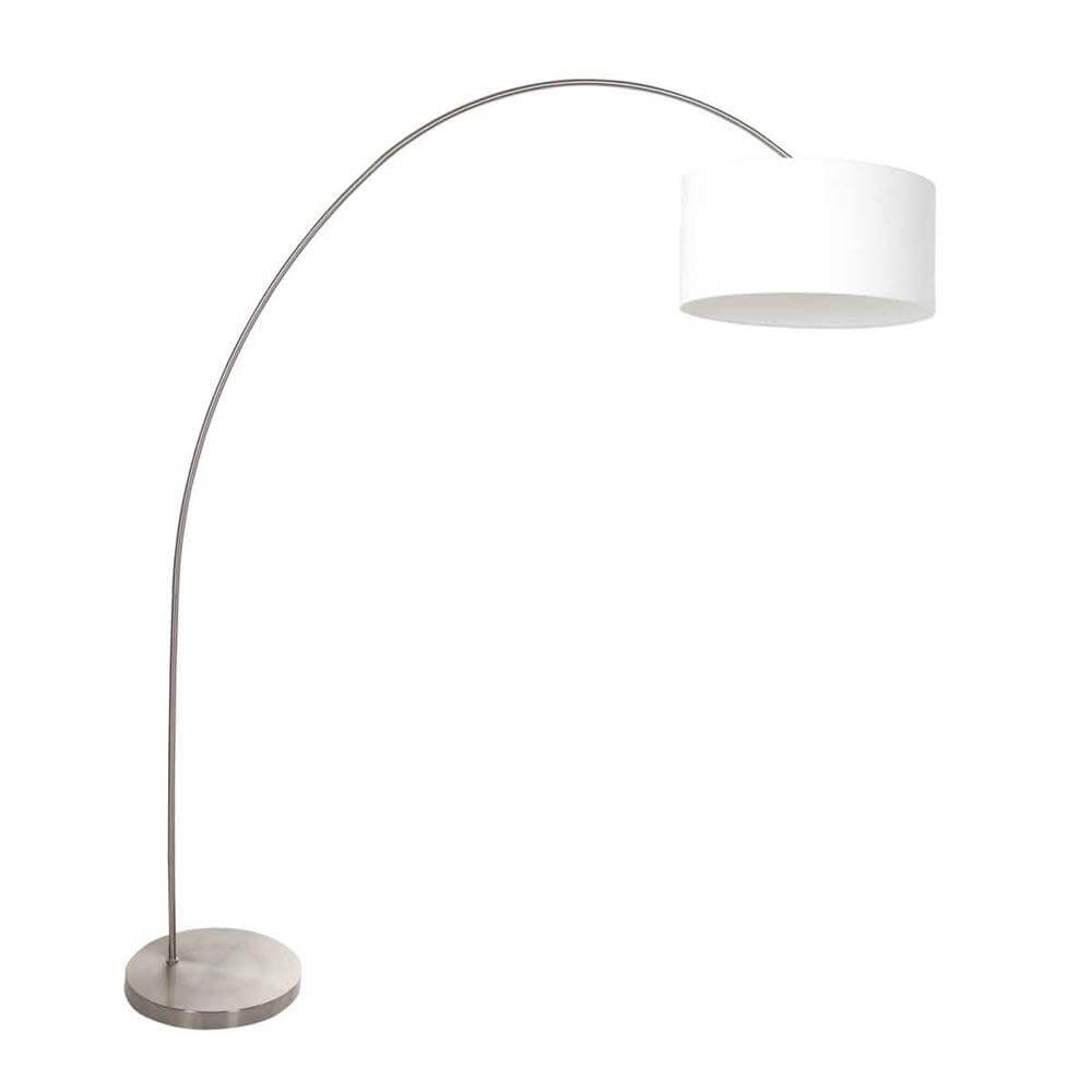 Steinhauer BooglampSolva metaal met kap wit - 3911ST