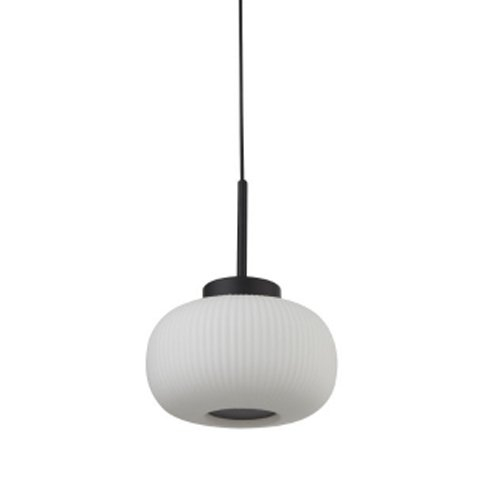 Searchlight Glazen hanglamp Lumina Ø 24cm - 10272-1BK