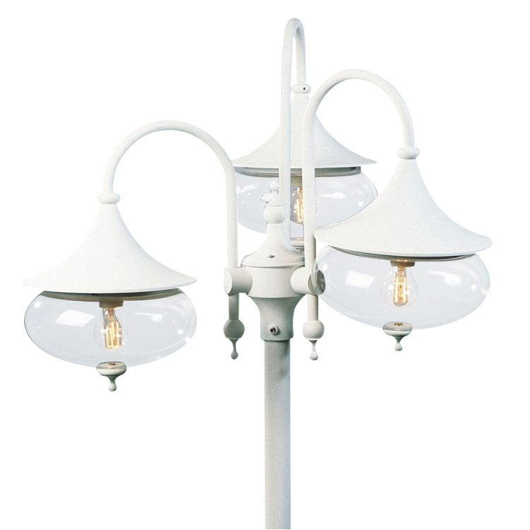 KonstSmide Klassieke lantaarnkap Libra 3-lichts wit - 621-250