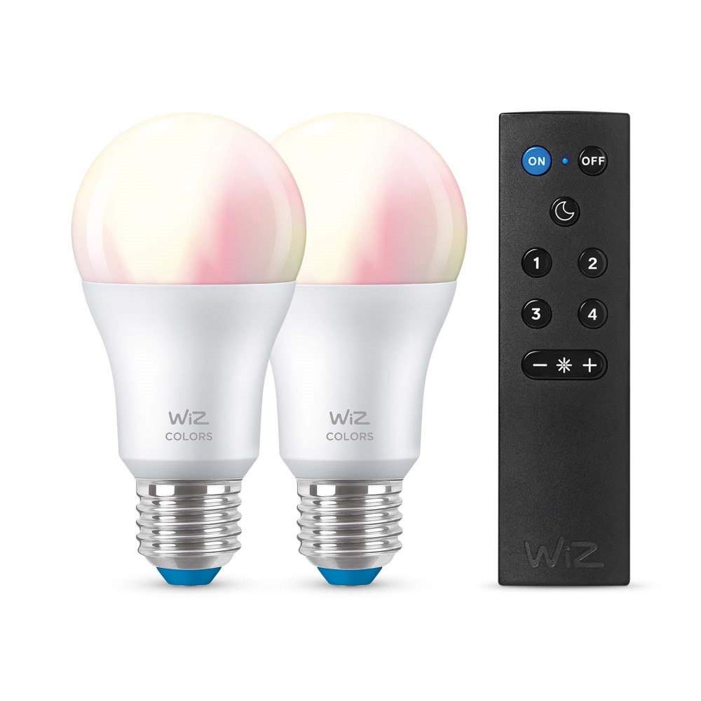 WiZ Set2x 8,5W - E27 - Led met afstandsbediening - 9,29E+11