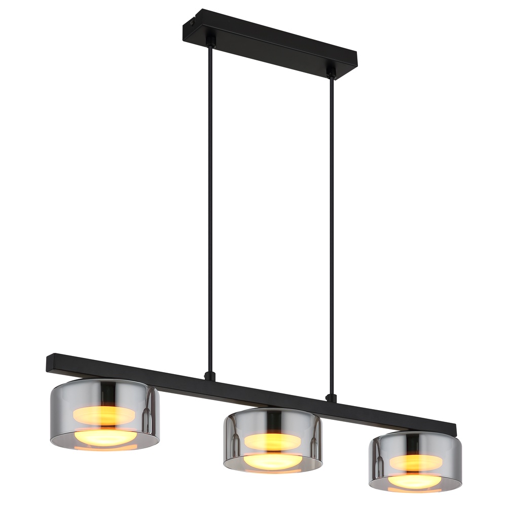 Globo Design hanglampHiggins zwart - 16055-3HS