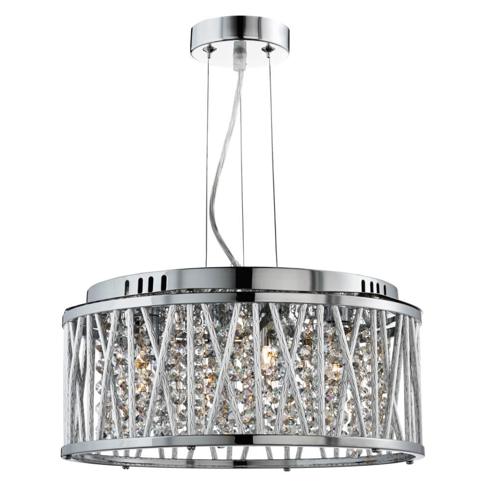 Searchlight Designvolle hanglamp Elise Ø 35cm - 8334-4CC