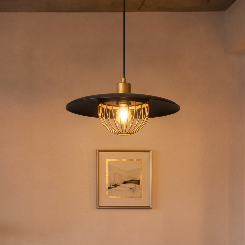 Lyora Hanglamp Fox zwart met goud - 110740