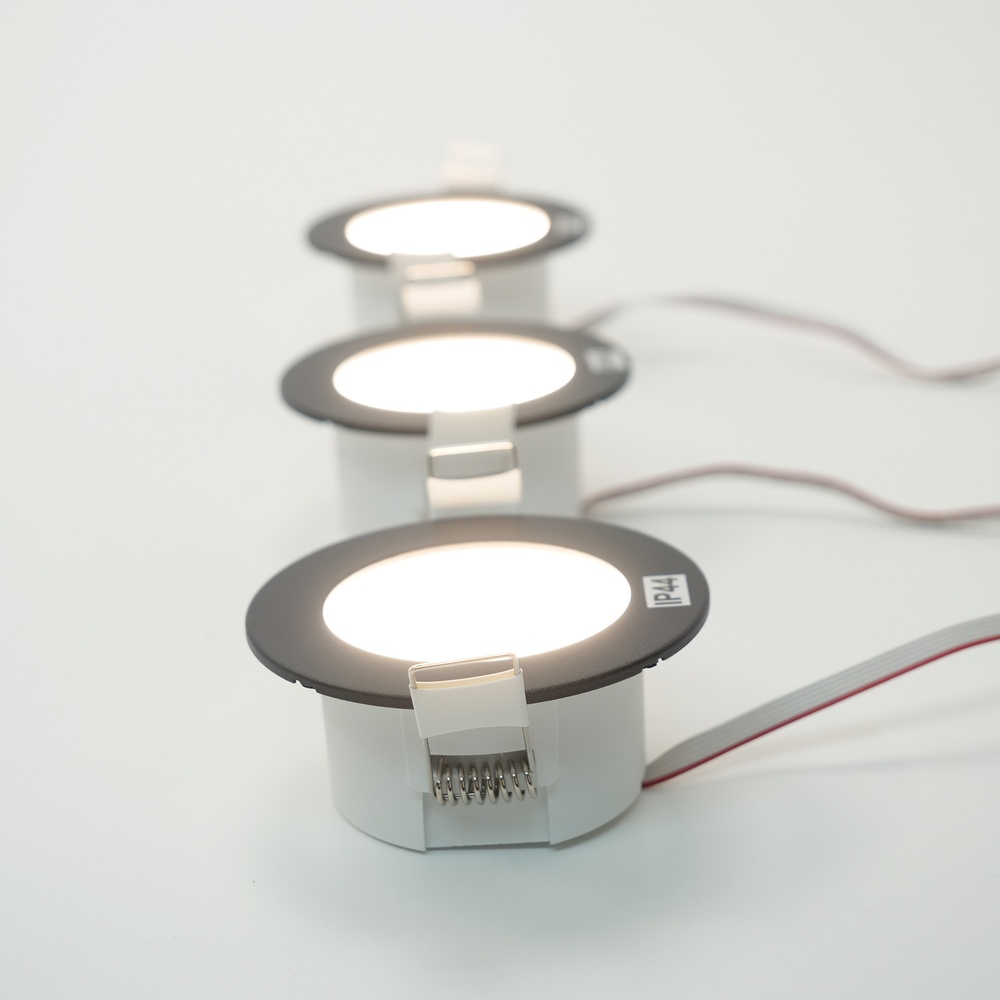 Eglo IP44 inbouwspot Fueva 6-Z Zigbee - zwart - Ø 8,8cm - 901425
