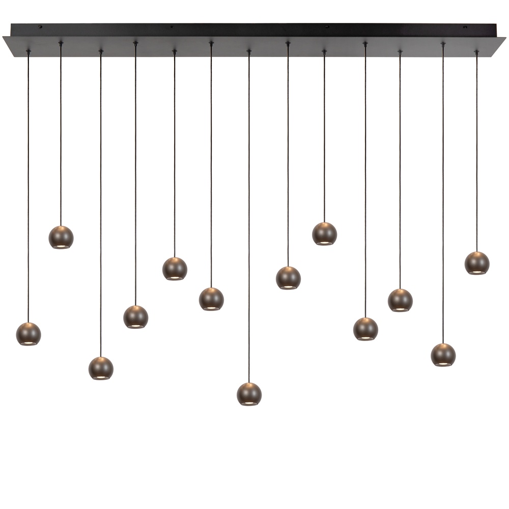 Premium by Lucide Design hanglampMontana 13-lichts grijs - 68400/75/15