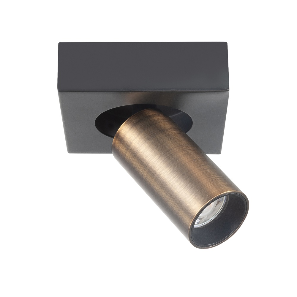 Highlight Spot Eliano 1-lichts zwart met koper brons - S7480.32