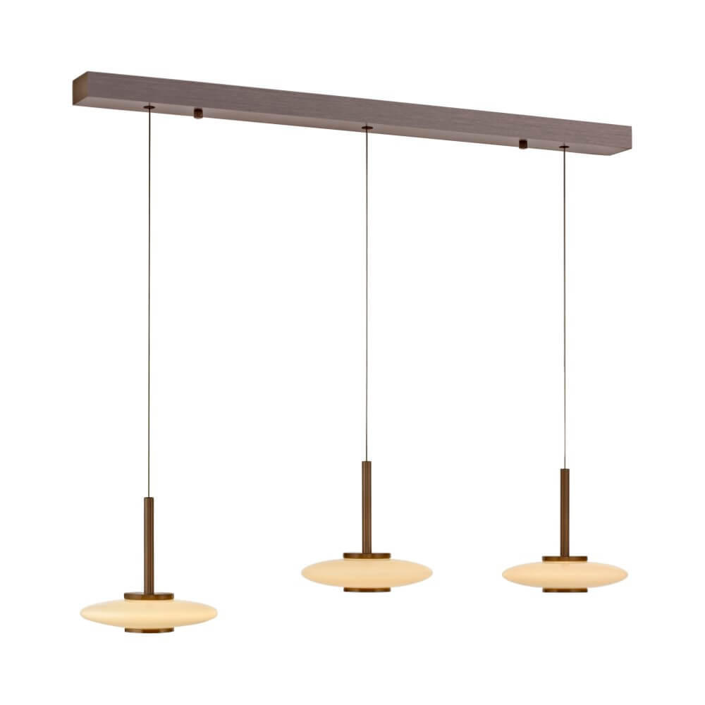 Paul Neuhaus Hanglamp 3-lichts Pure Vitrum design bruin - 2083-34