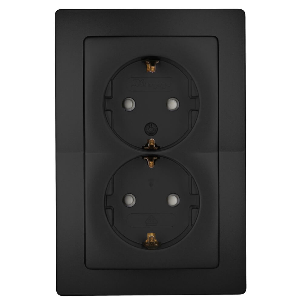 Lyora WandcontactdoosParis 2-voudig met randaarde - 920950089