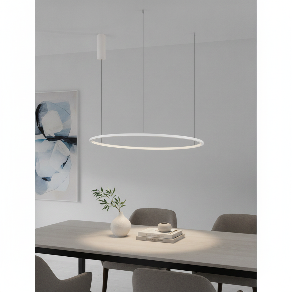 Lyora Ronde hanglamp Tarquin wit Ø 80cm - 110276