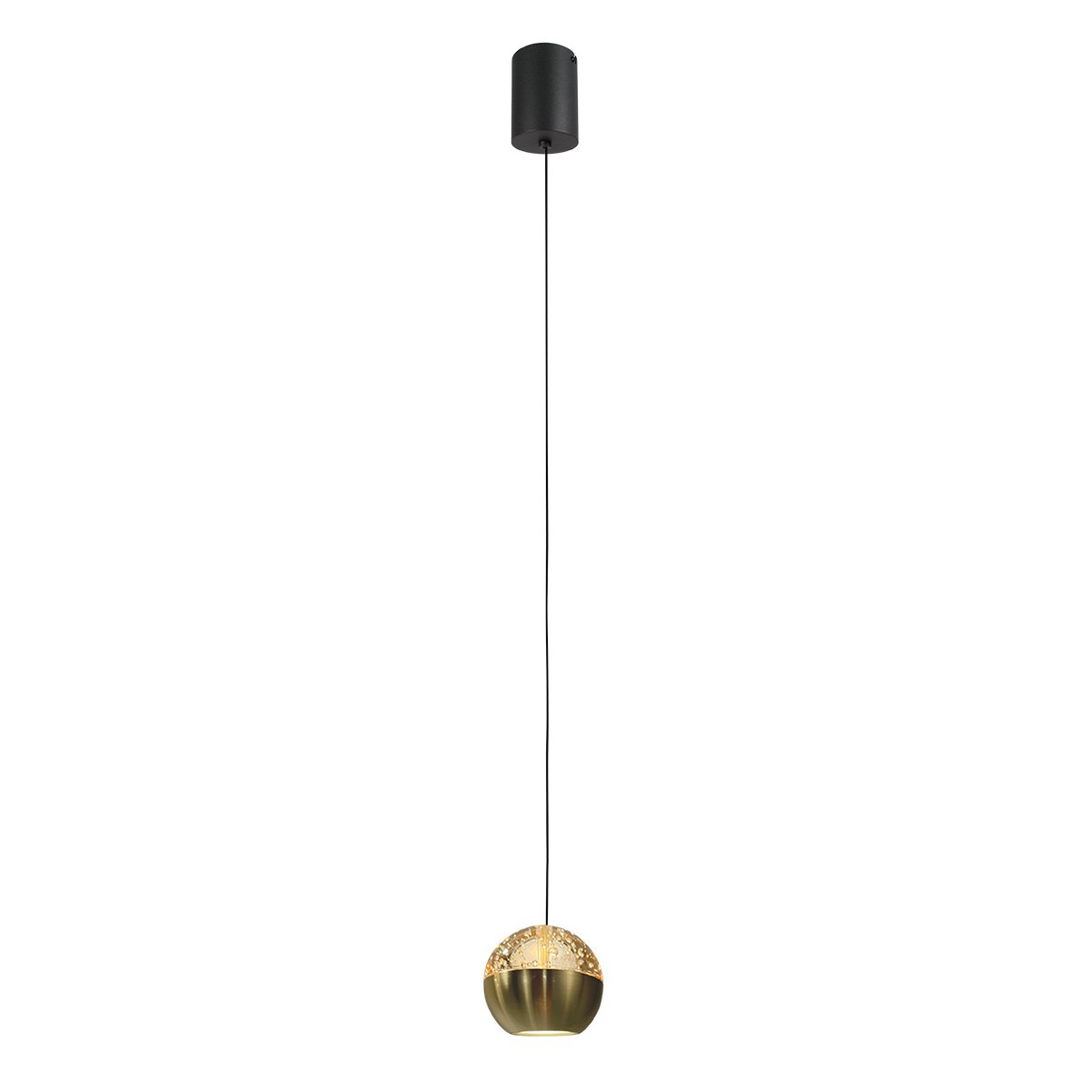 Steinhauer Led pendelBelluno messing met glas - 4587ME
