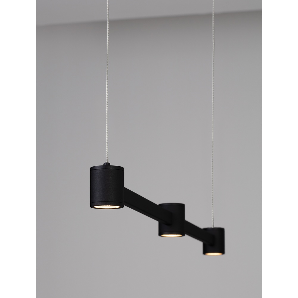 Design hanglamp Puize 3-lichts zwart van Lyora kopen | LampenTotaal