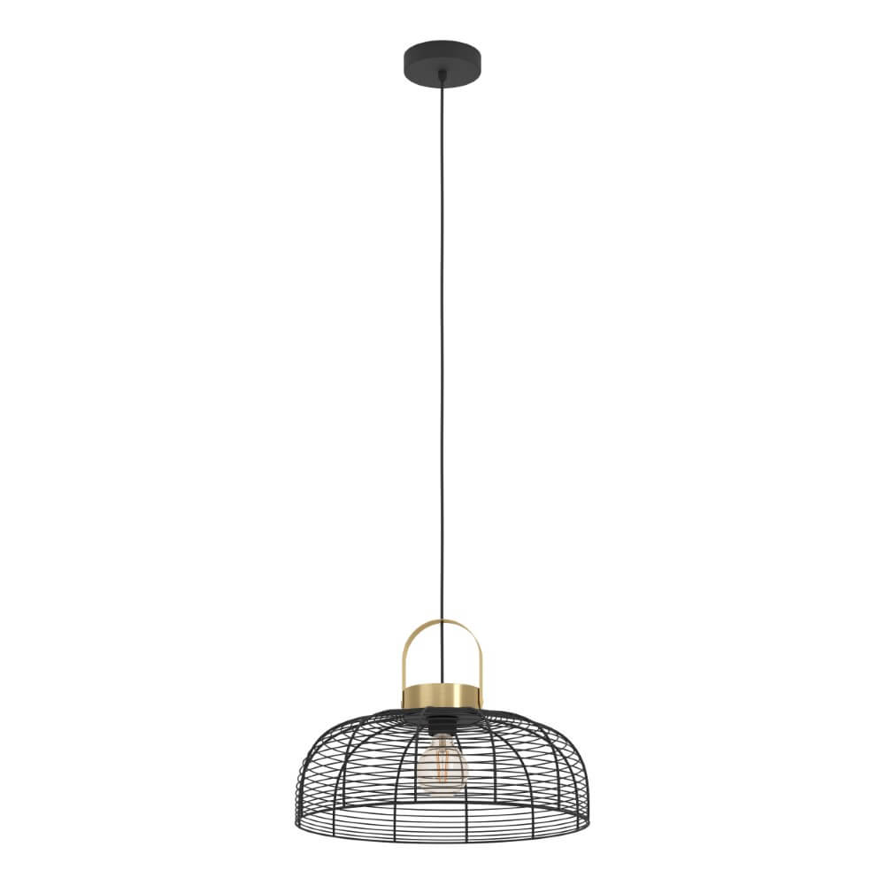 Eglo Draadlamp Roundham Ø 45cm - zwart met goud - 43964