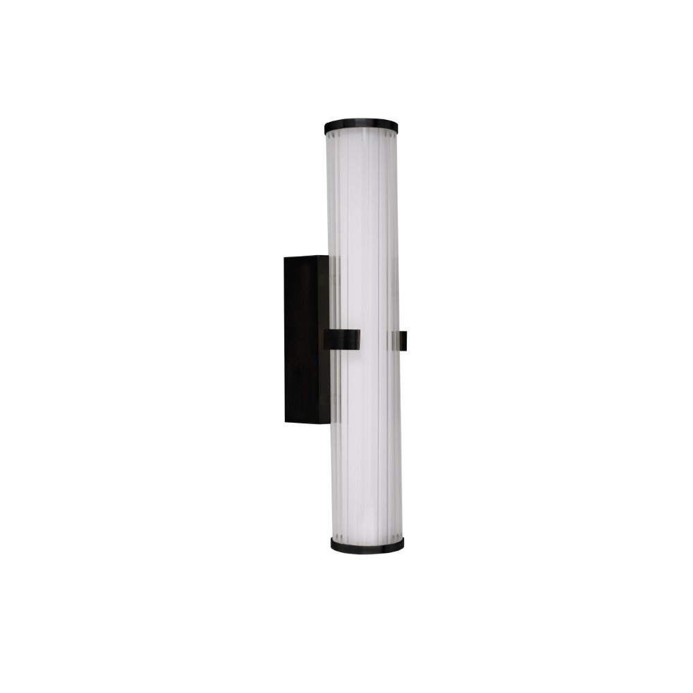Searchlight Badkamer wandlamp Clamp 43cm zwart - 63125-1BK