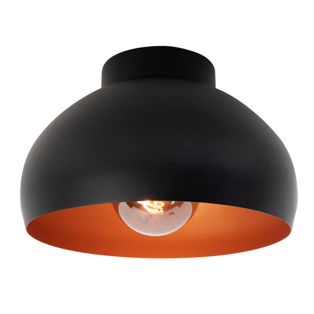 Eglo Zwart met koper plafonnièreMogano 2 Ø 17,5cm - 900555