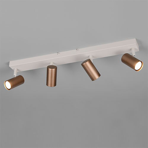 Trio Opbouwspot Taryn 4-lichts mokka bruin - R86854065