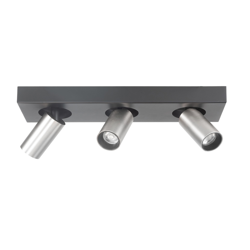 Highlight SpotEliano 3-lichts zwart met nikkel mat - S7482.30