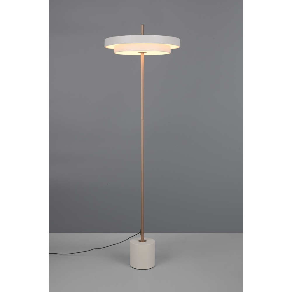 Trio Moderne vloerlamp Keaton wit - 440210176