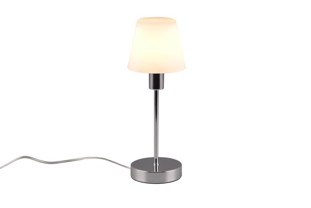 Trio TafellampjeLuis Ii chroom met wit glas - 595700106