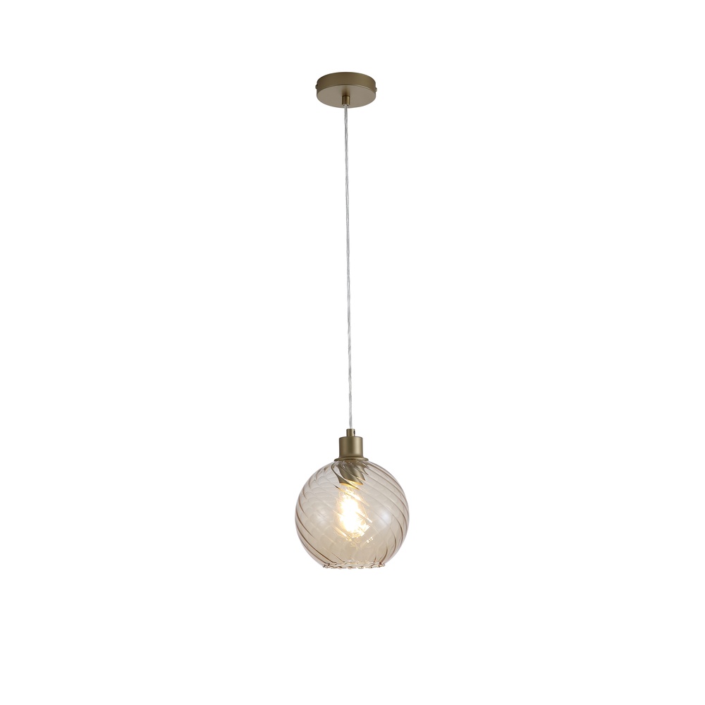 Searchlight Hanglamp Radiance enkel goud - 44520CP