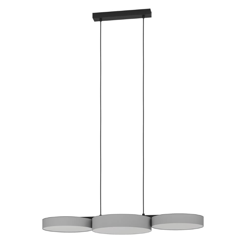 Eglo Led hanglamp Barbano-Z 3-lichts - grijs - 900856