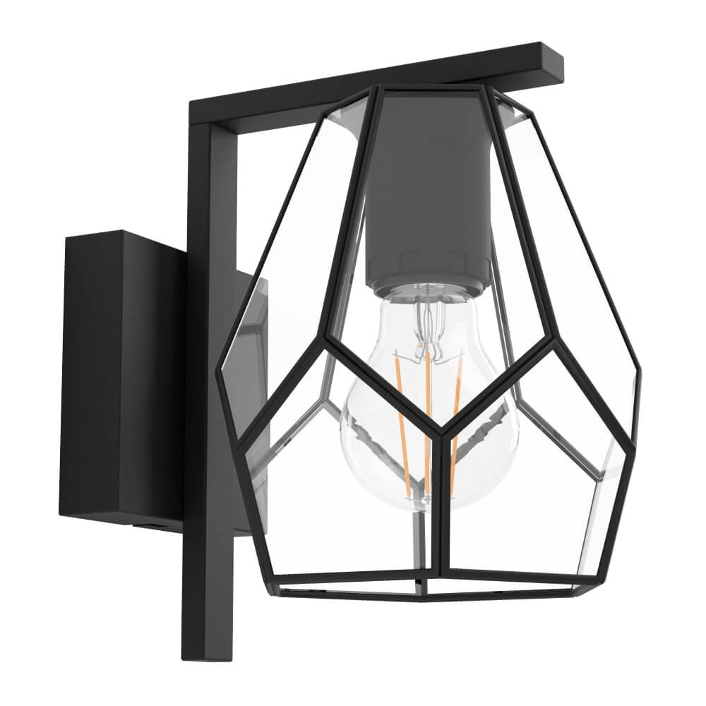 Eglo Wandlamp Mardyke zwart met glas - 43645