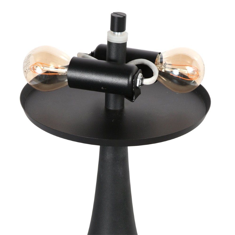 Tafellamp Ancilla zwart met smoke glas Steinhauer 8712746191943