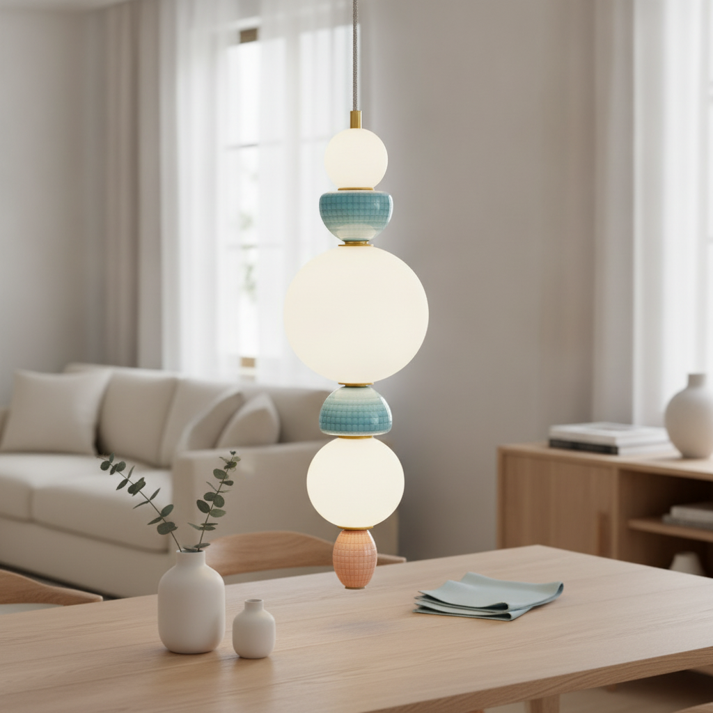 Lyora Hanglamp Obrie L gekleurd keramiek - 110998