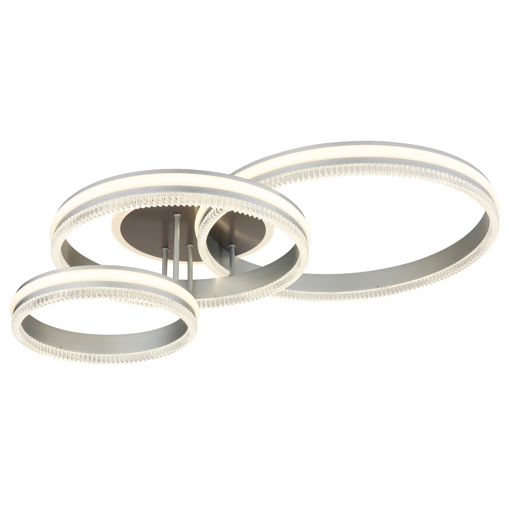 Globo PlafondlampFrancine gunmetal 3 ringen - 67377-72