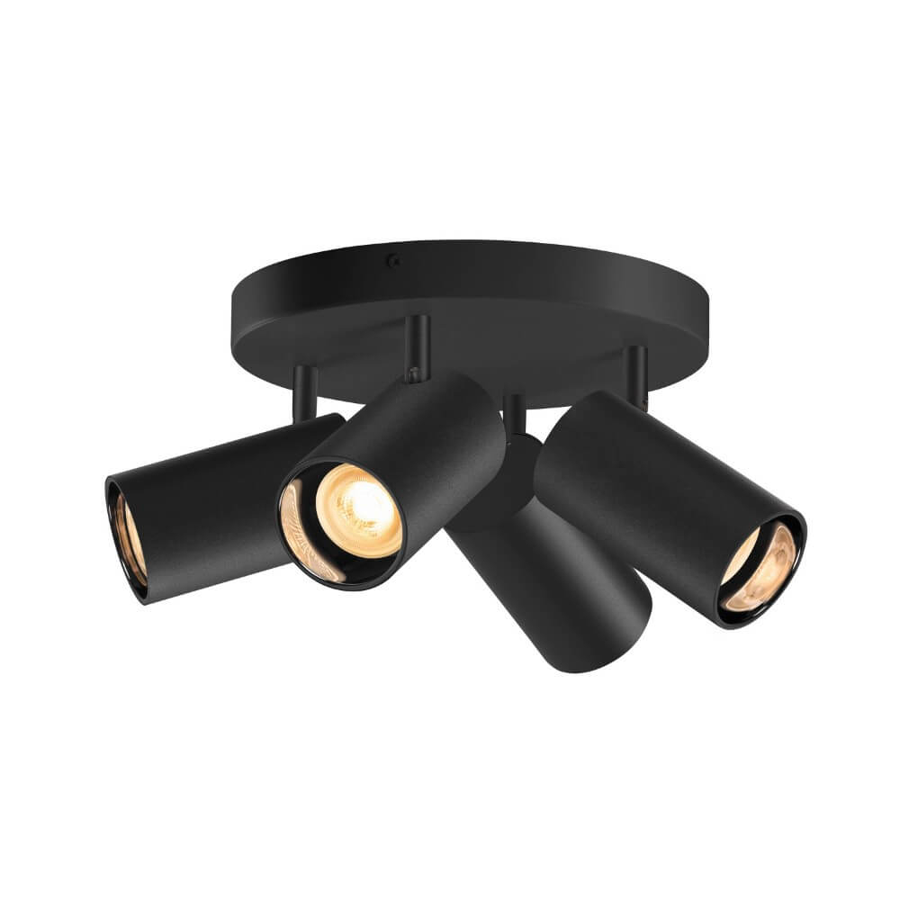 SLV 4-lichts opbouwspotAsto Tube zwart - 4x GU10 - 1006429