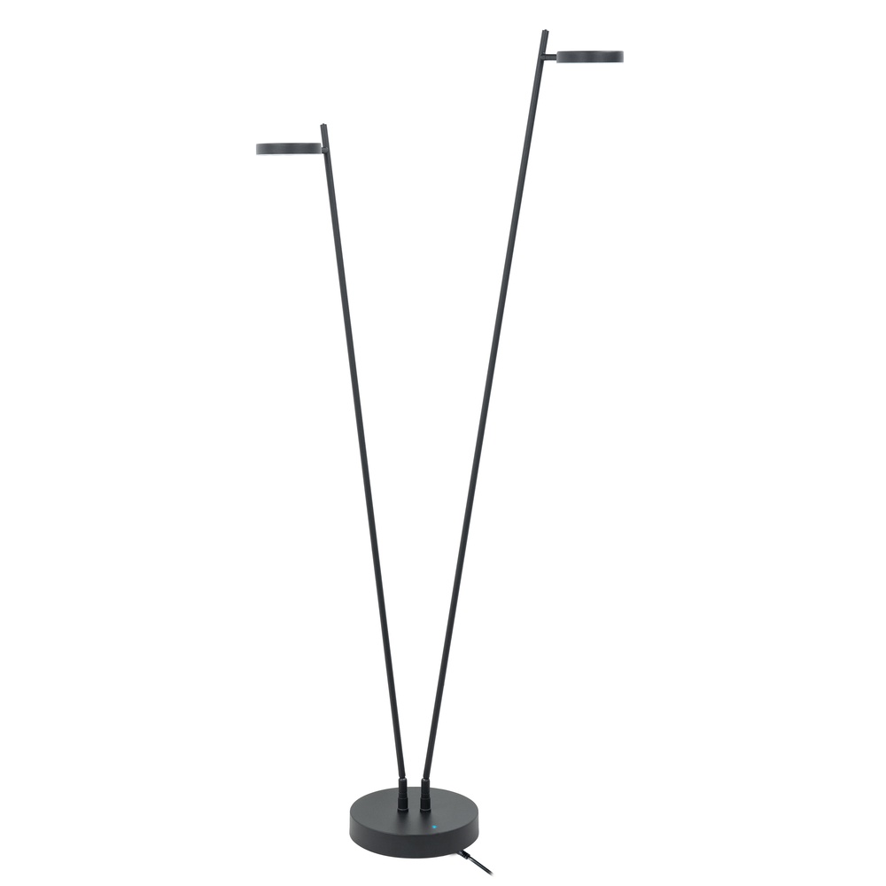 Highlight Design vloerlamp Round Move + battery zwart oplaadbaar 2-lichts - V4218.01