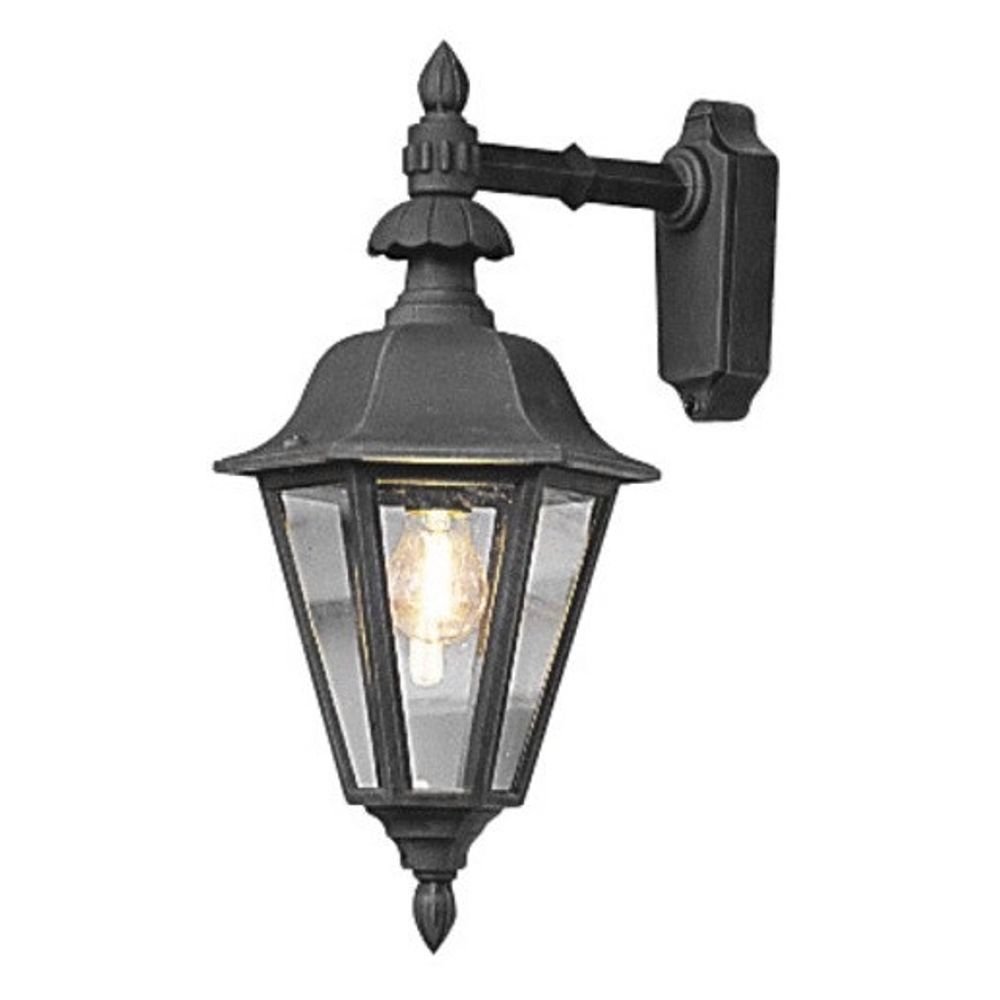 KonstSmide Klassieke muurlamp Pallas Down 31cm zwart - 483-750