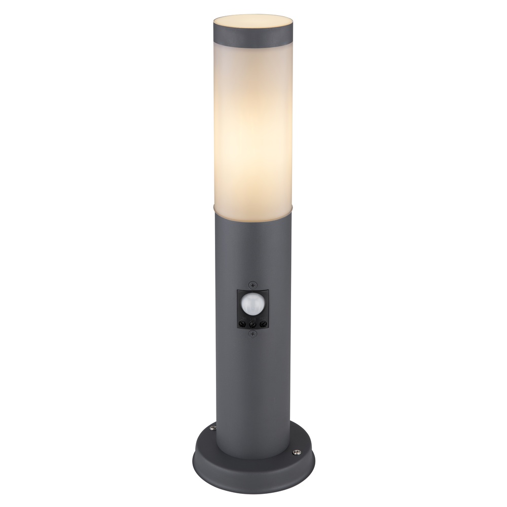 Globo Tuinlamp Boston antraciet met wit en sensor - 3158AS