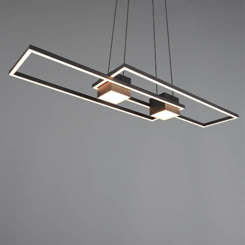 Trio Led hanglamp kantoorAlbany zwart - 347710432