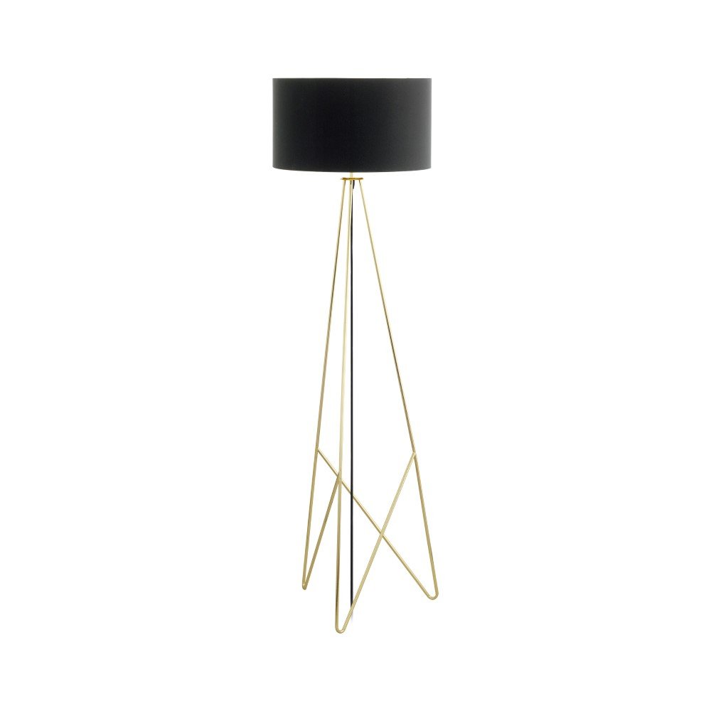 Stars of Light Design vloerlamp Camporale goud met zwarte lampenkap - 39231
