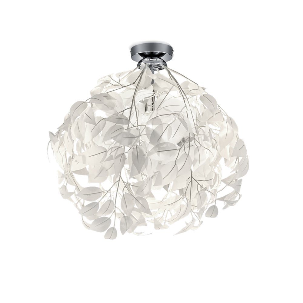 Trio Plafondlamp met blaadjesLeavy 38cm grijswit - R60461001
